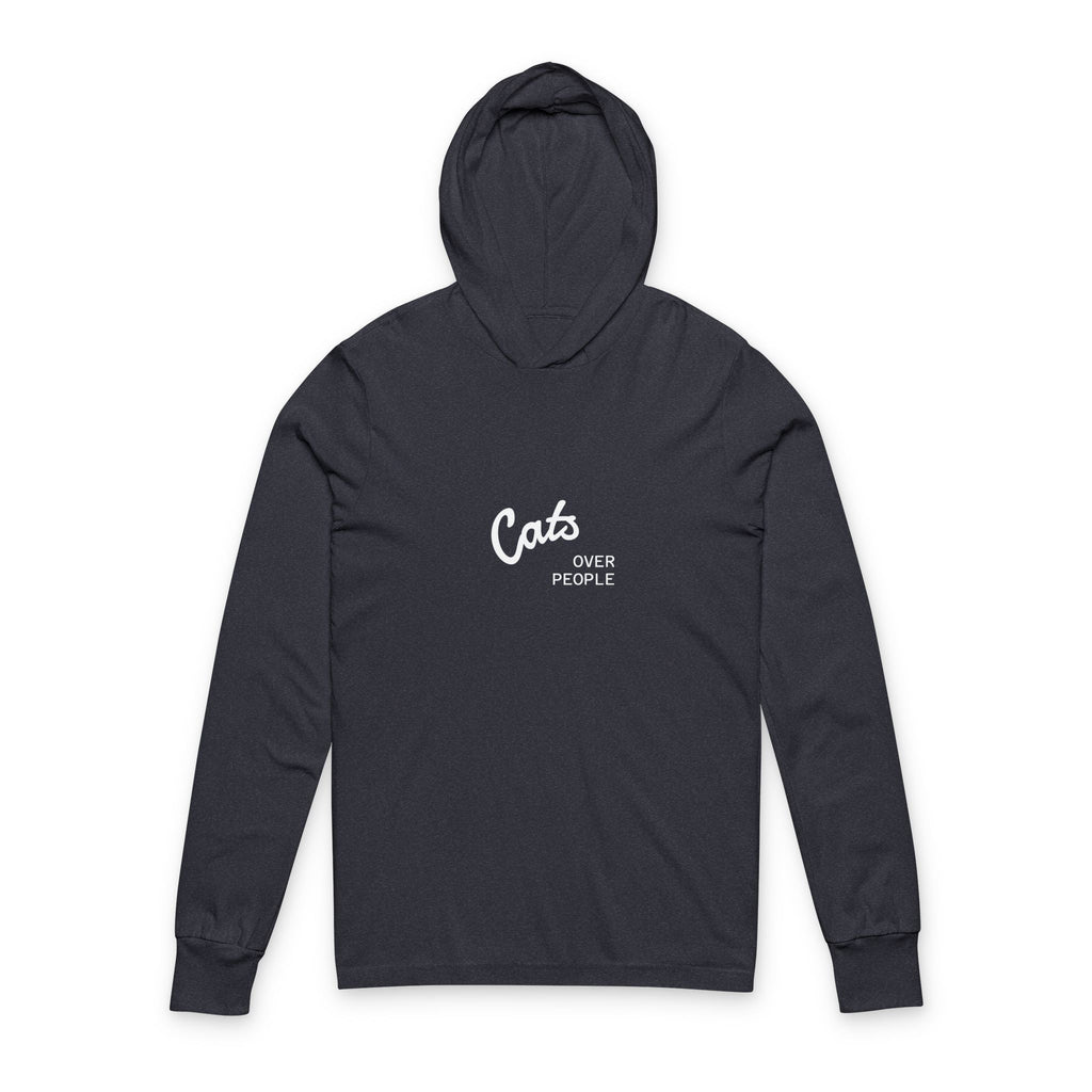 Cats Over People Hooded Long Sleeve Tee