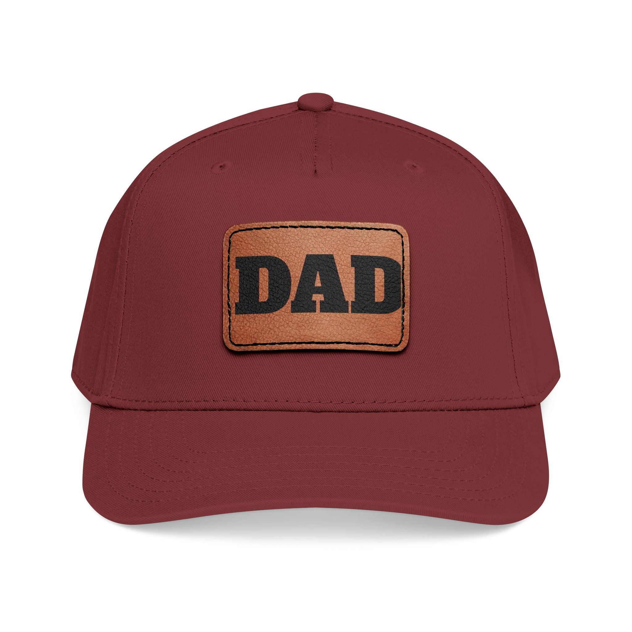 Dad Leather Patch Baseball Cap — Rustic Fathers Day Hat