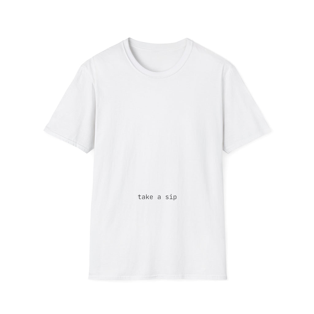 T-Shirt — “More Coffee Less Hustle” Minimalist Crew Tee