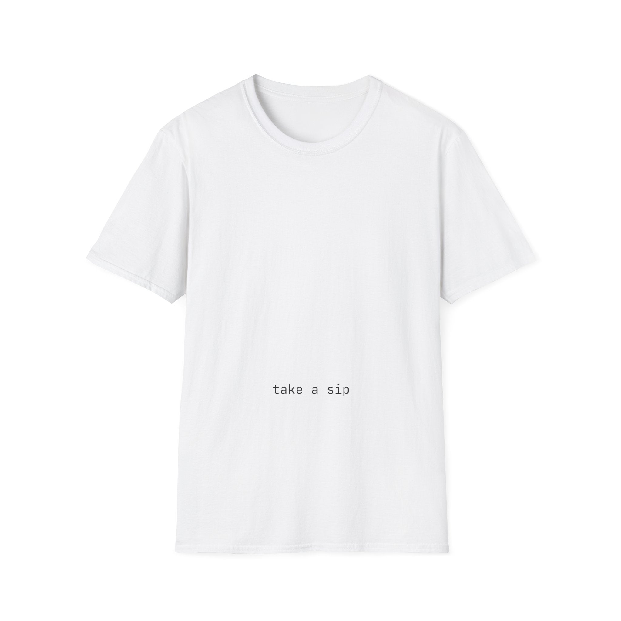 T-Shirt — “More Coffee Less Hustle” Minimalist Crew Tee