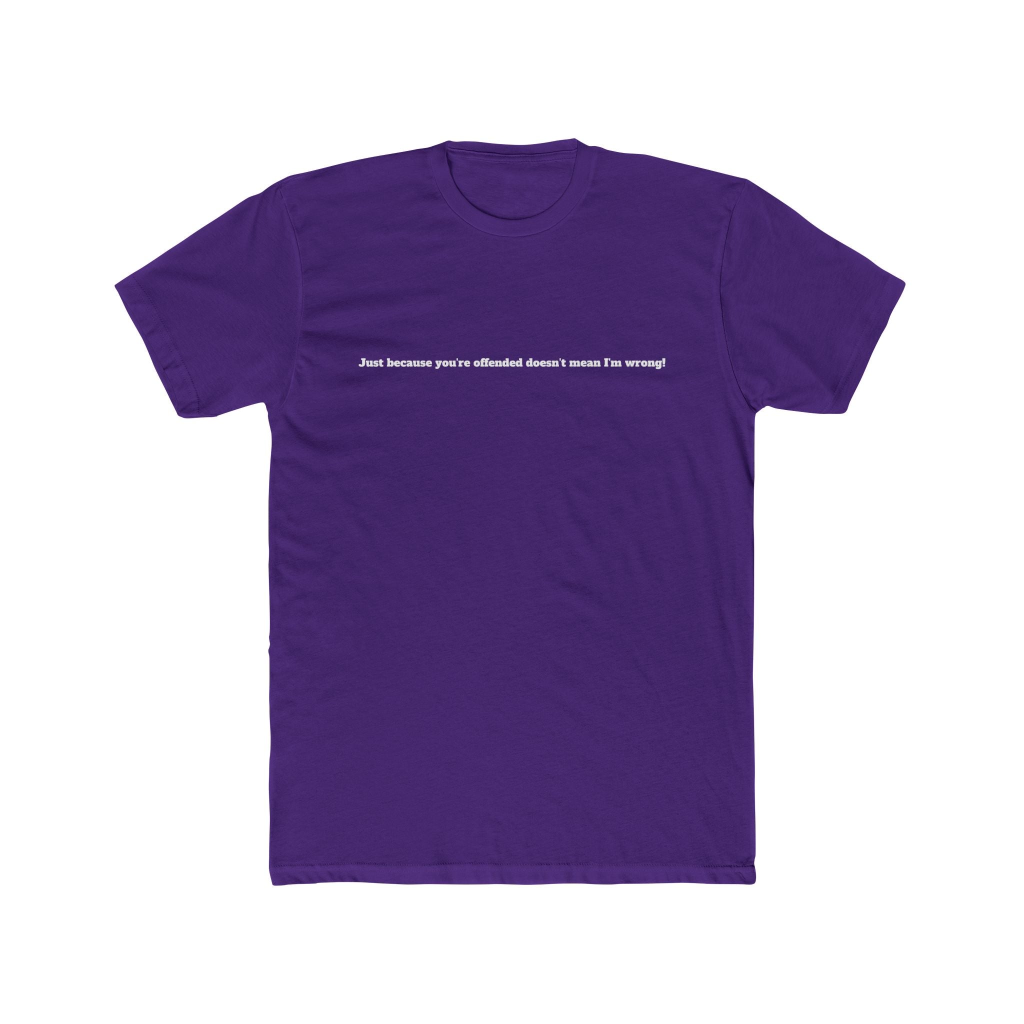 Minimalist Text Tee — “And because peace affects doesn’t mean I’m running” Crew