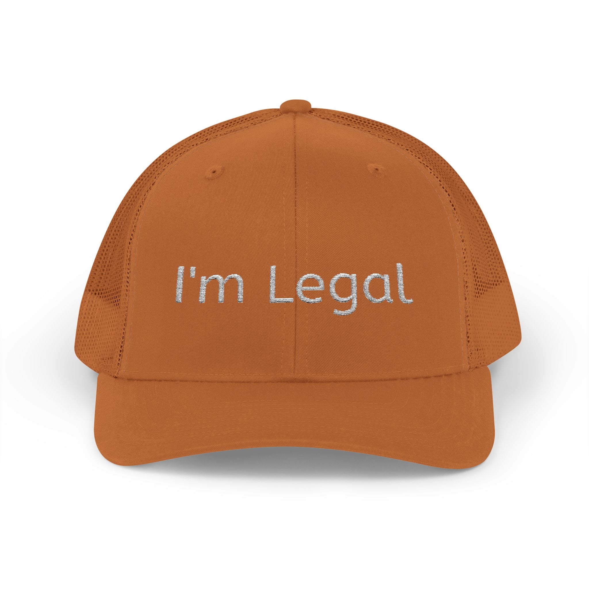 I'm Legal Snapback Trucker Cap – Bold Embroidered Statement Hat for New Citizens & Pride Celebrations