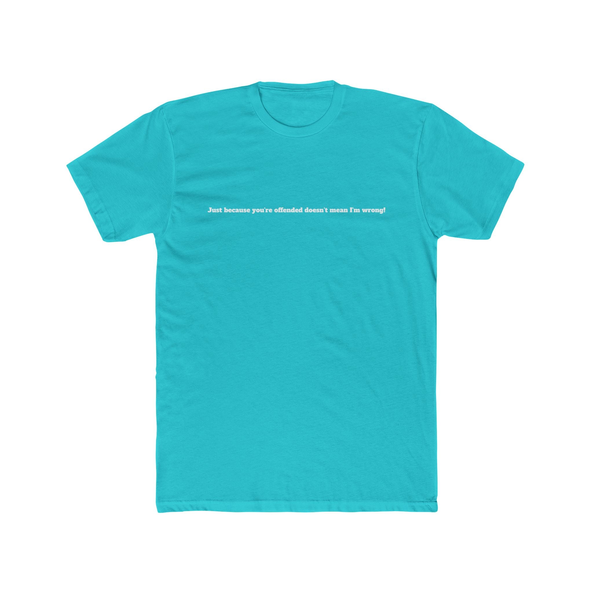 Minimalist Text Tee — “And because peace affects doesn’t mean I’m running” Crew