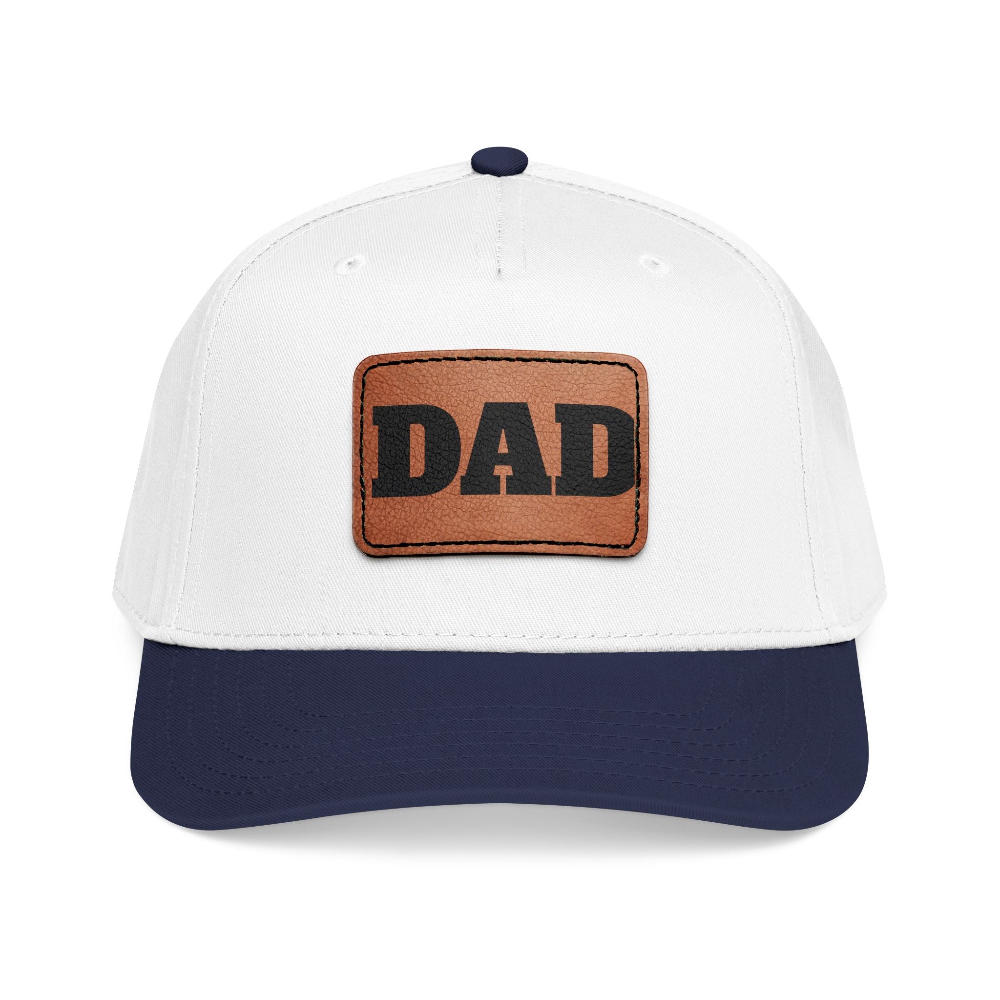 Dad Leather Patch Baseball Cap — Rustic Fathers Day Hat