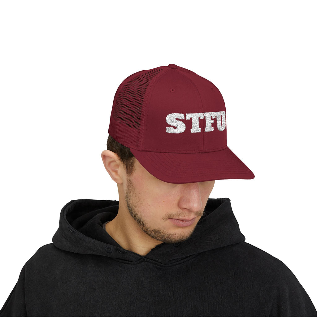 STFU Trucker Cap — Embroidered Snapback Hat