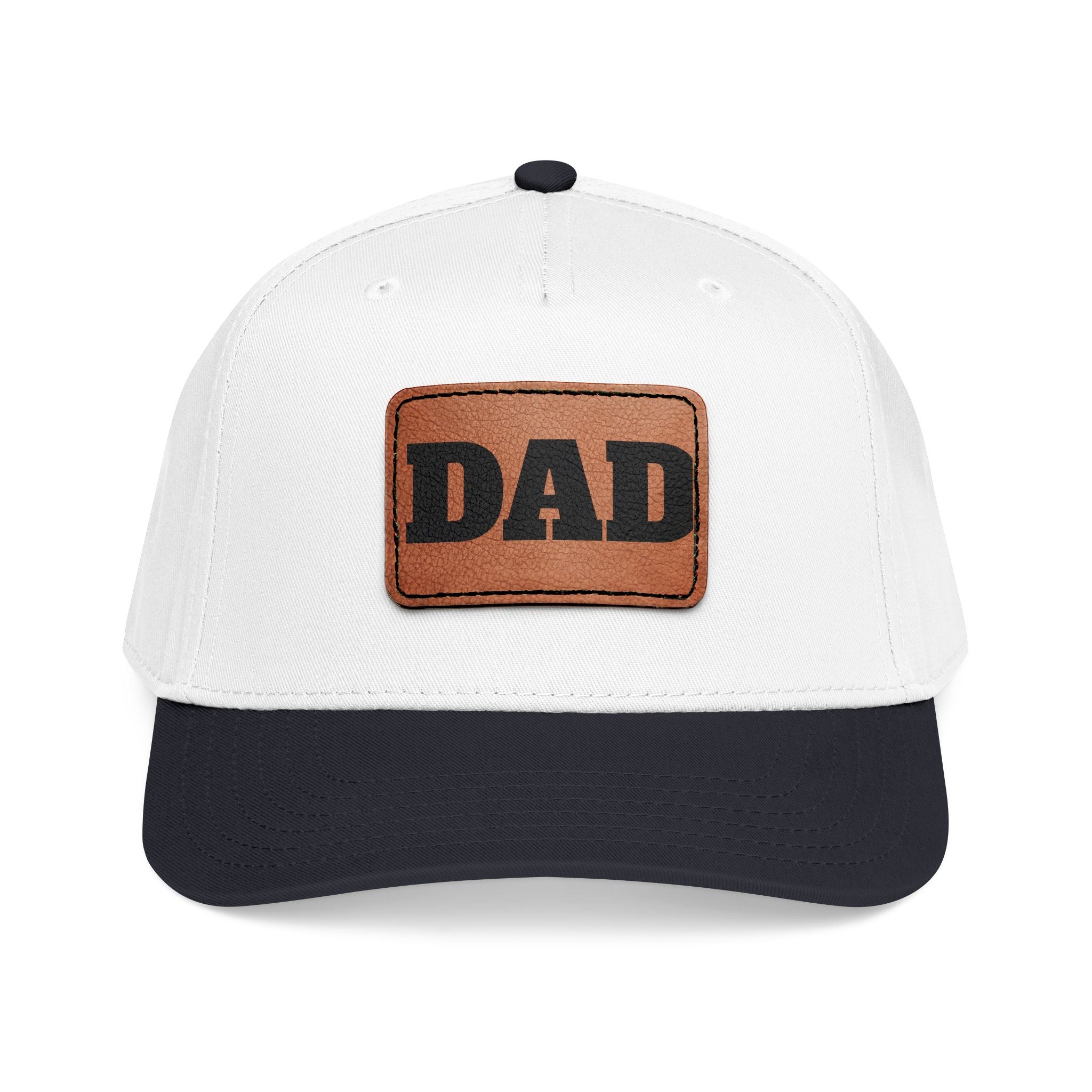 Dad Leather Patch Baseball Cap — Rustic Fathers Day Hat