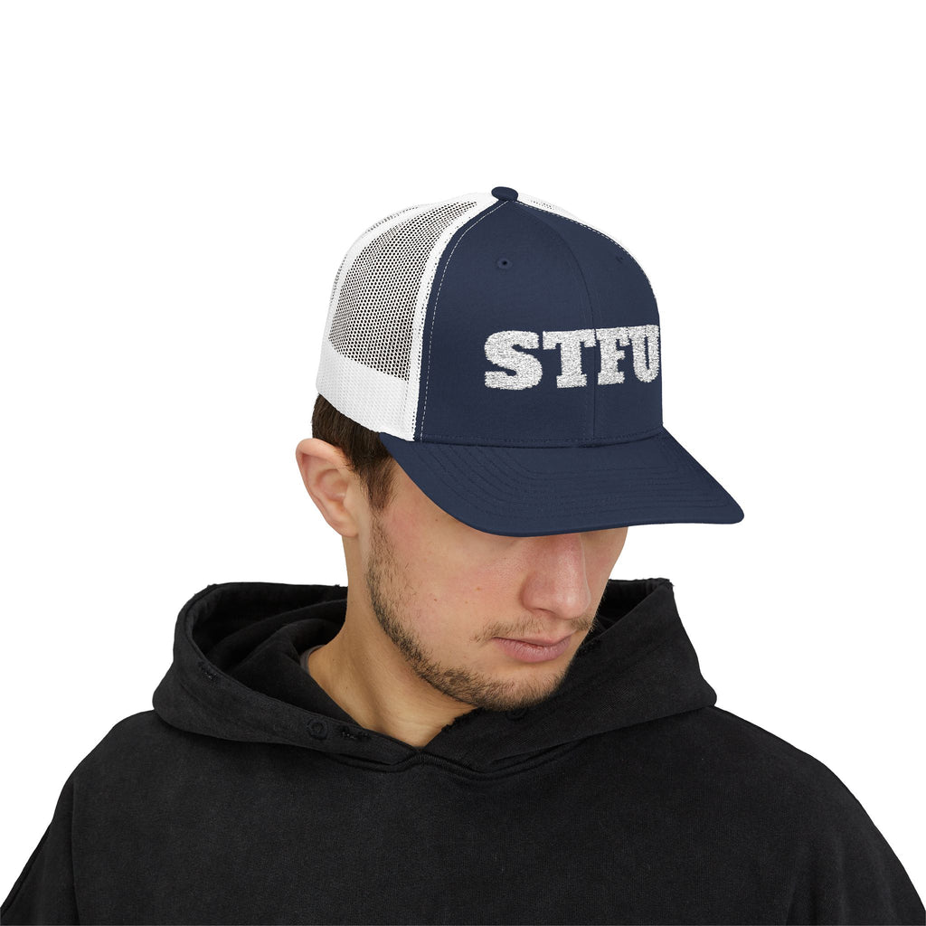 STFU Trucker Cap — Embroidered Snapback Hat