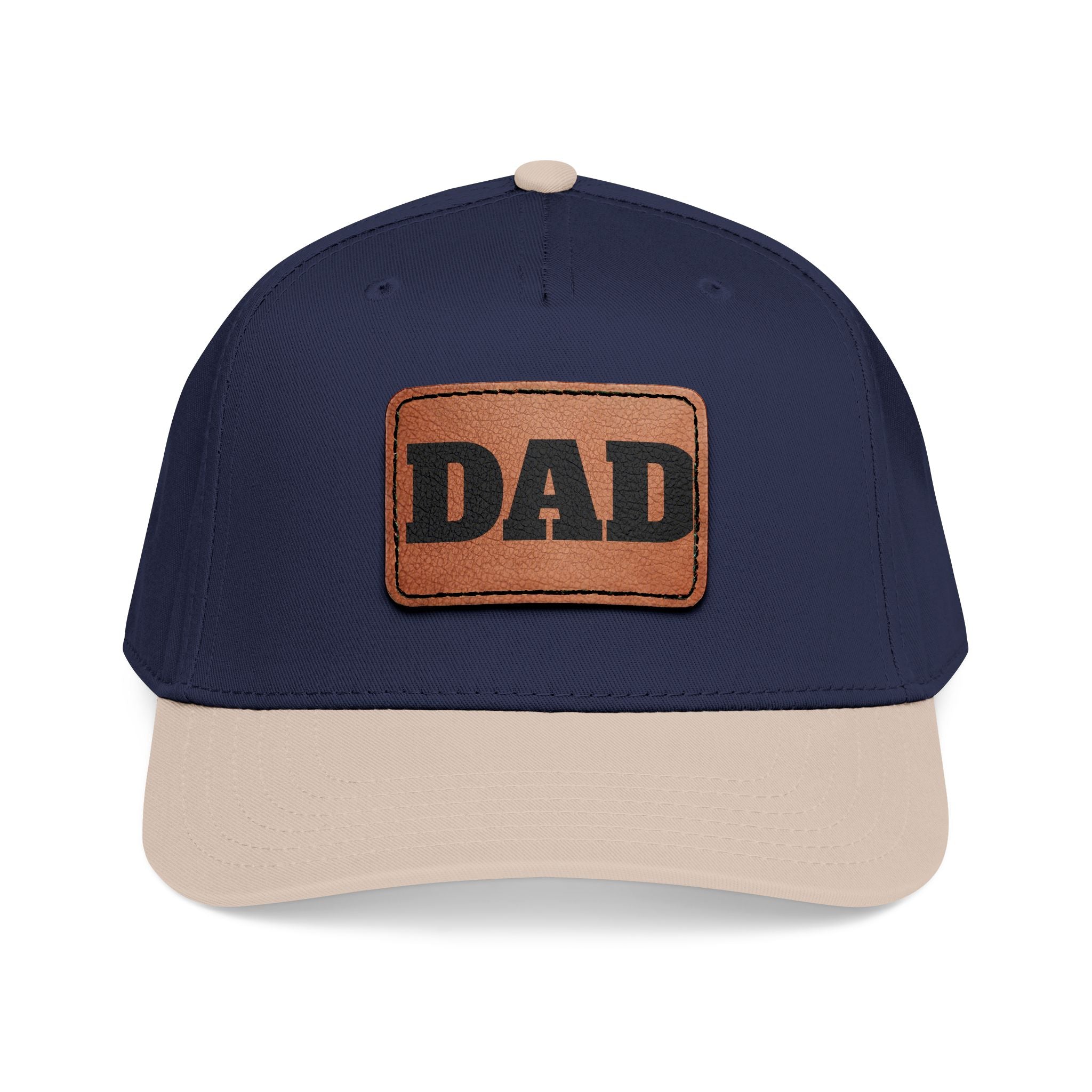 Dad Leather Patch Baseball Cap — Rustic Fathers Day Hat