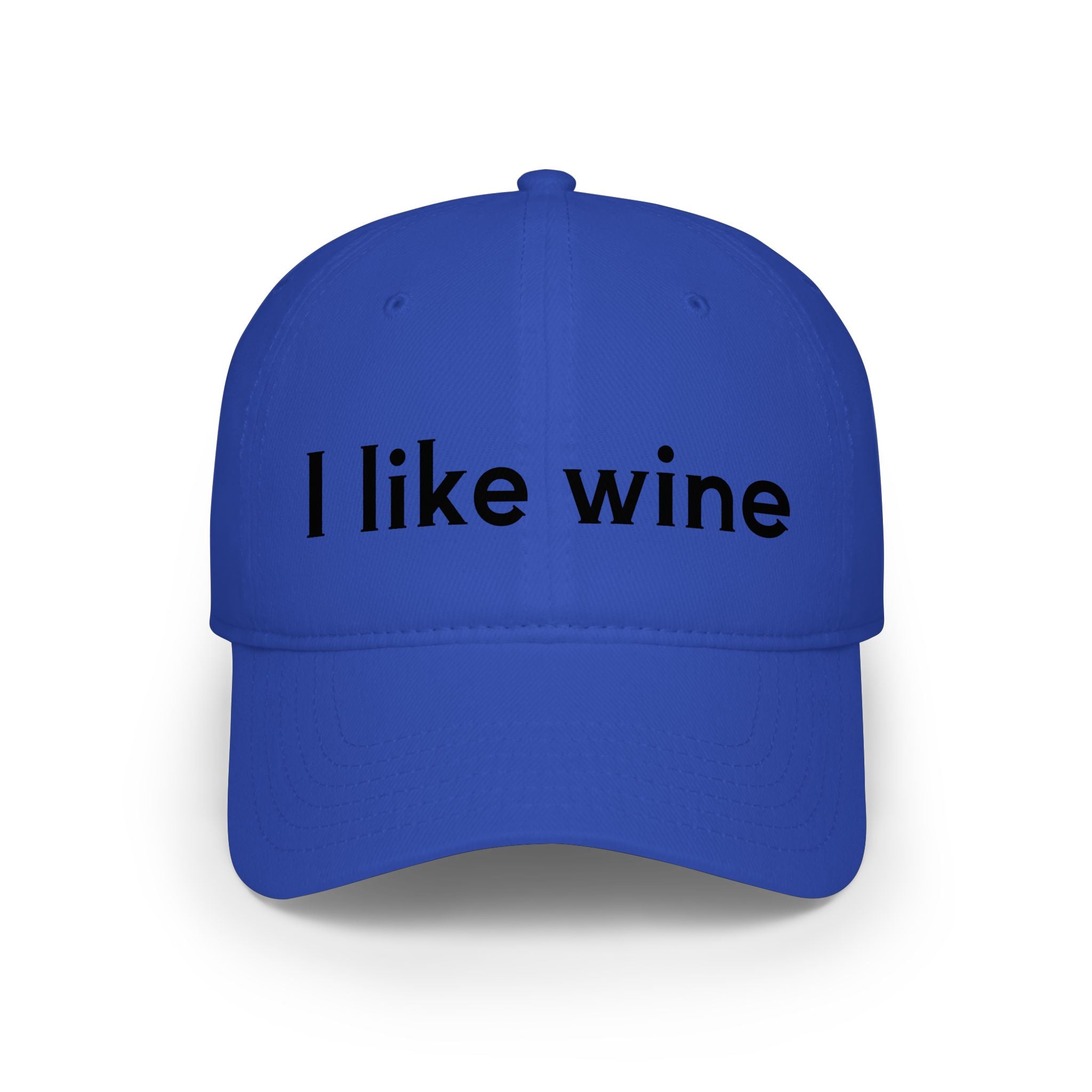 I Like Wine Baseball Cap — Casual Red Low-Profile Wine Lover Hat