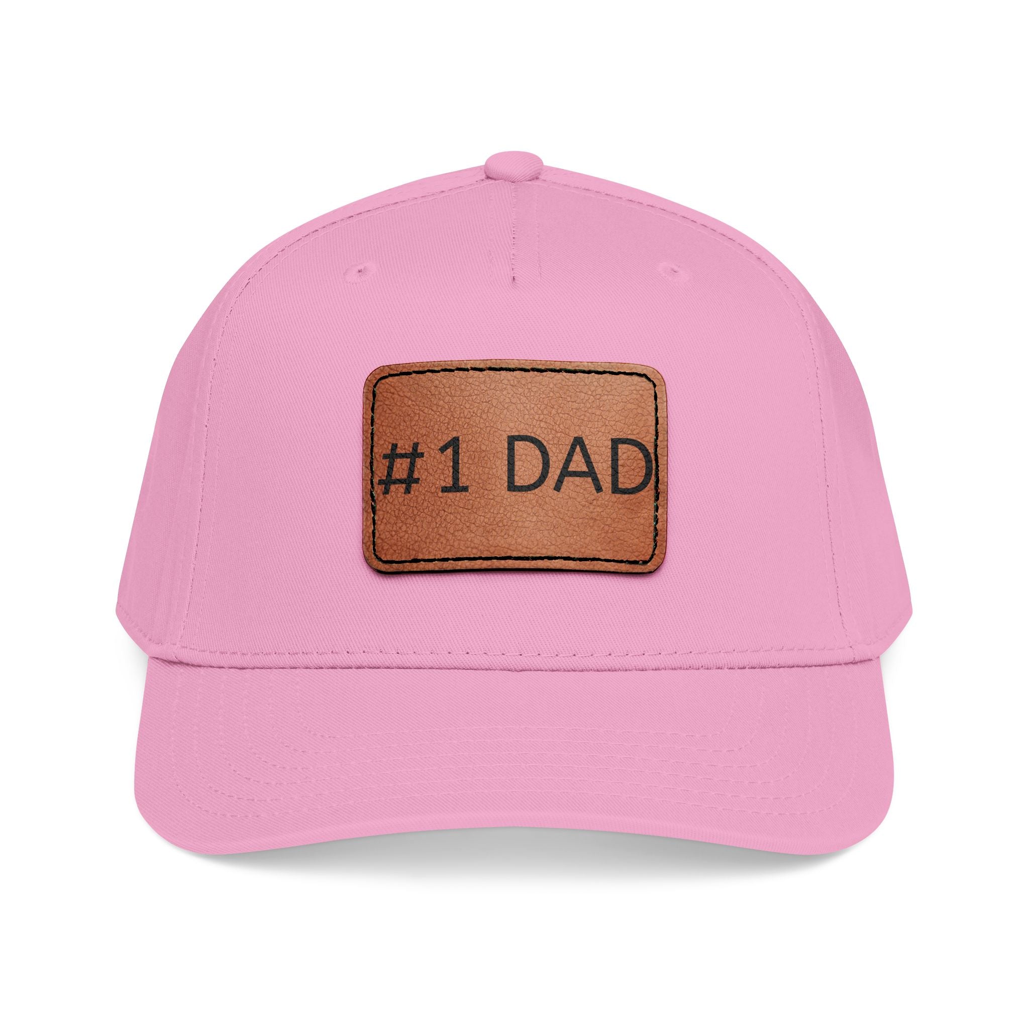 #1 Dad Leather Patch Baseball Cap — Father's Day Gift Hat