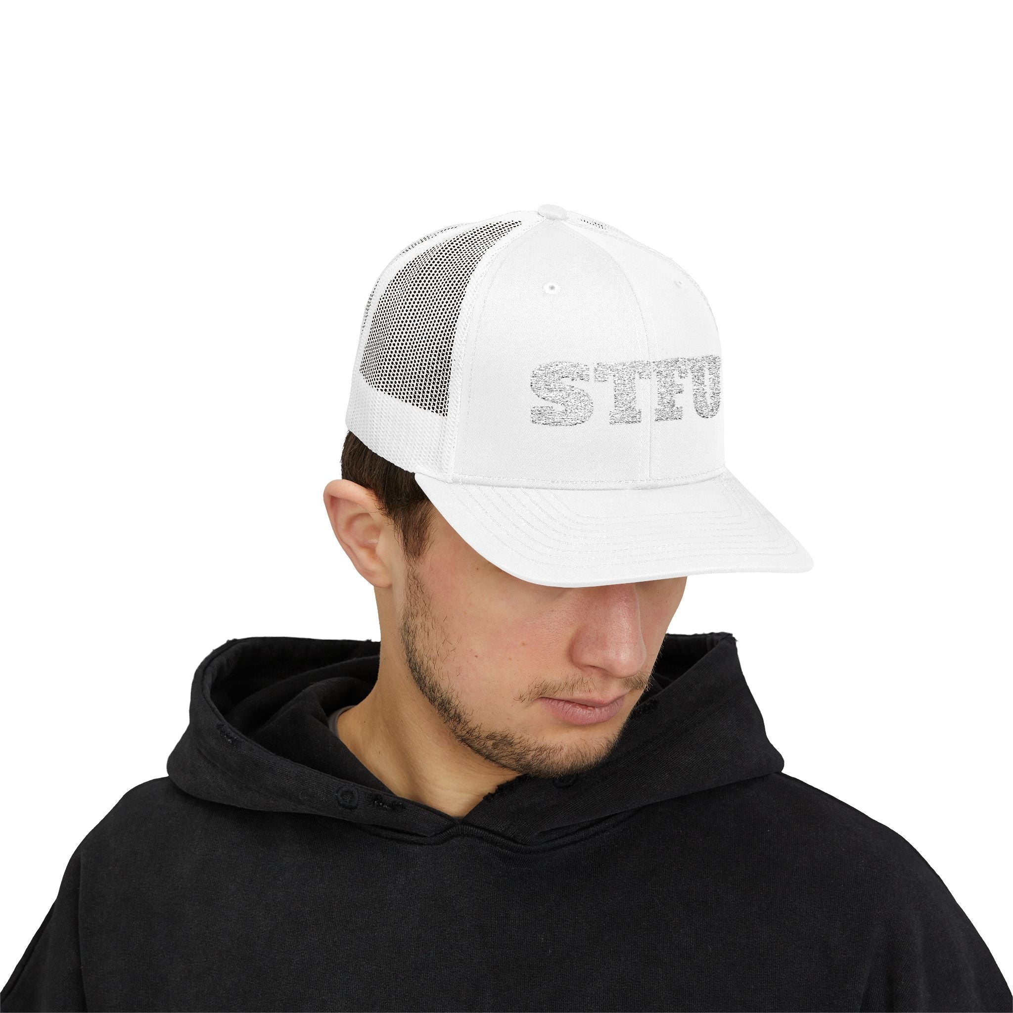 STFU Trucker Cap — Embroidered Snapback Hat