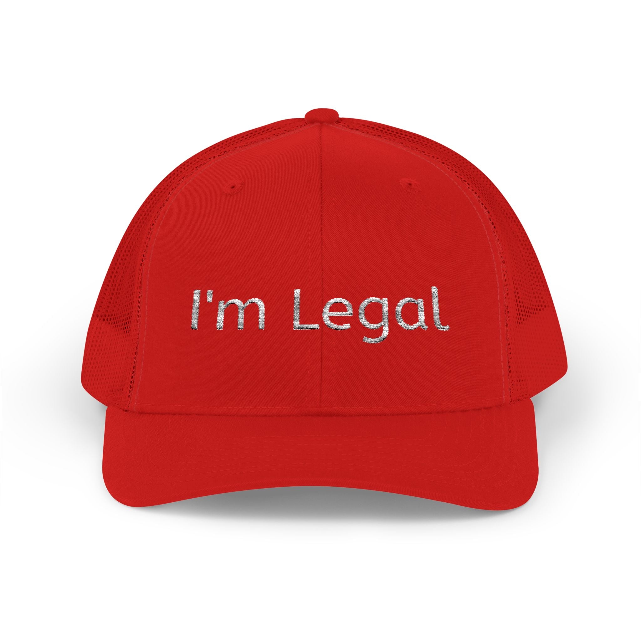 I'm Legal Snapback Trucker Cap – Bold Embroidered Statement Hat for New Citizens & Pride Celebrations