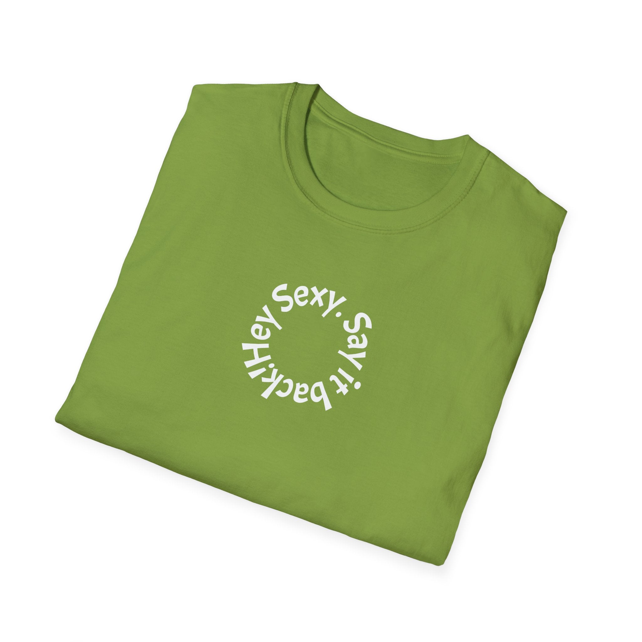 Sexy, Say It Back T-Shirt | Minimal Circular Text Tee
