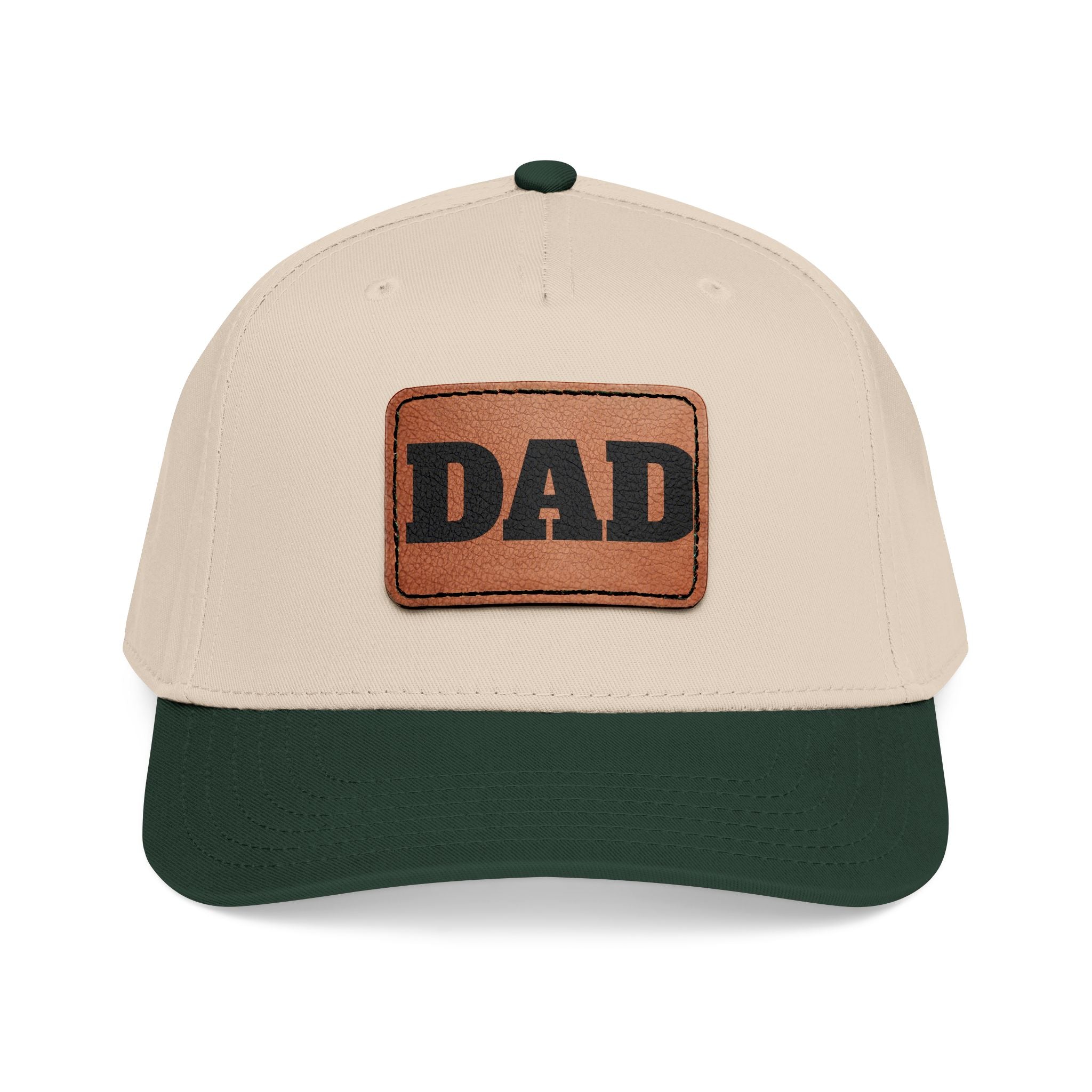 Dad Leather Patch Baseball Cap — Rustic Fathers Day Hat