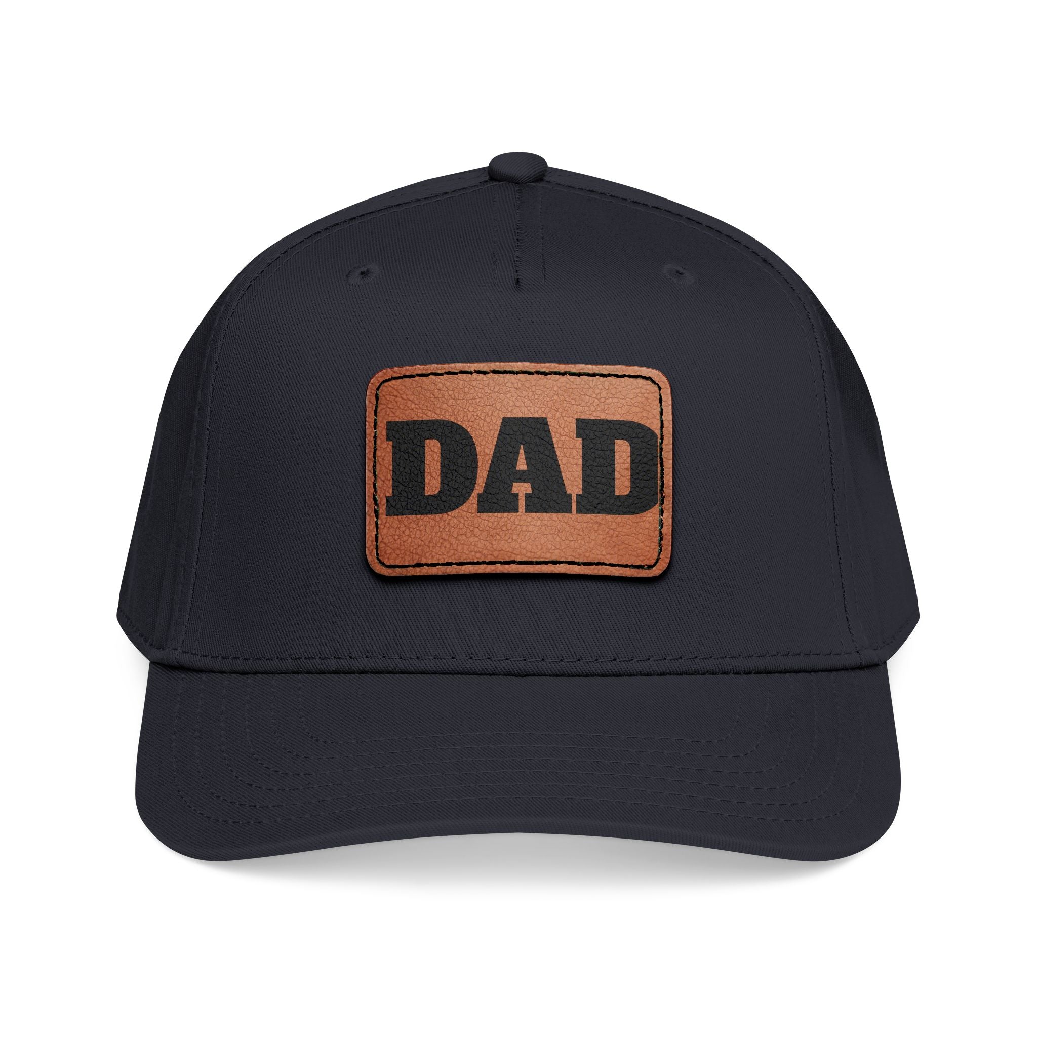 Dad Leather Patch Baseball Cap — Rustic Fathers Day Hat