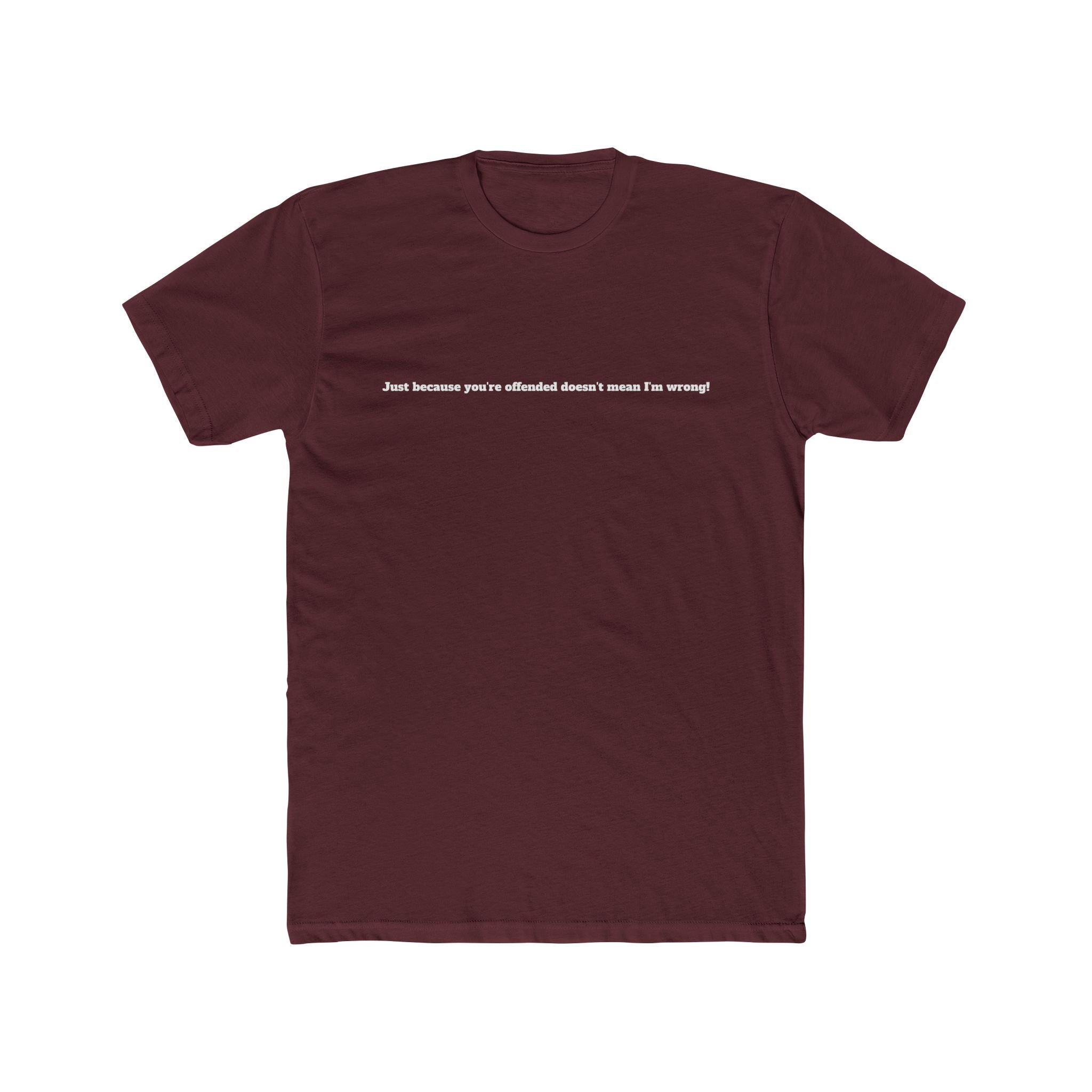 Minimalist Text Tee — “And because peace affects doesn’t mean I’m running” Crew