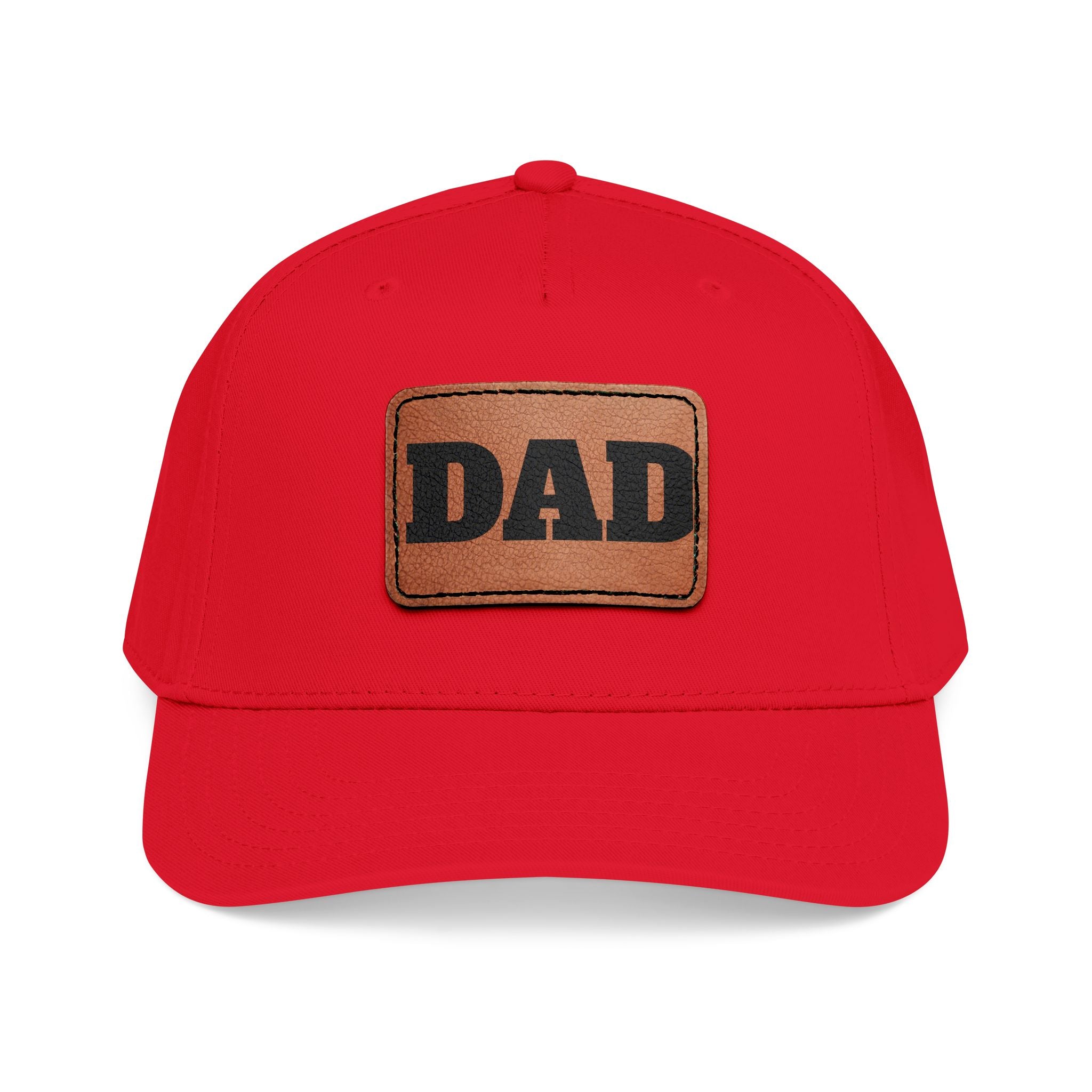 Dad Leather Patch Baseball Cap — Rustic Fathers Day Hat