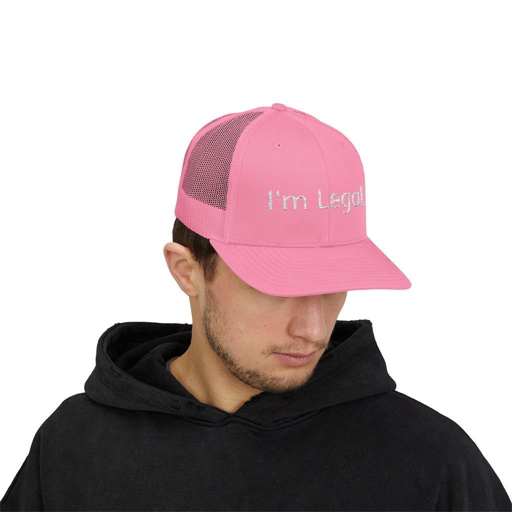I'm Legal Snapback Trucker Cap – Bold Embroidered Statement Hat for New Citizens & Pride Celebrations