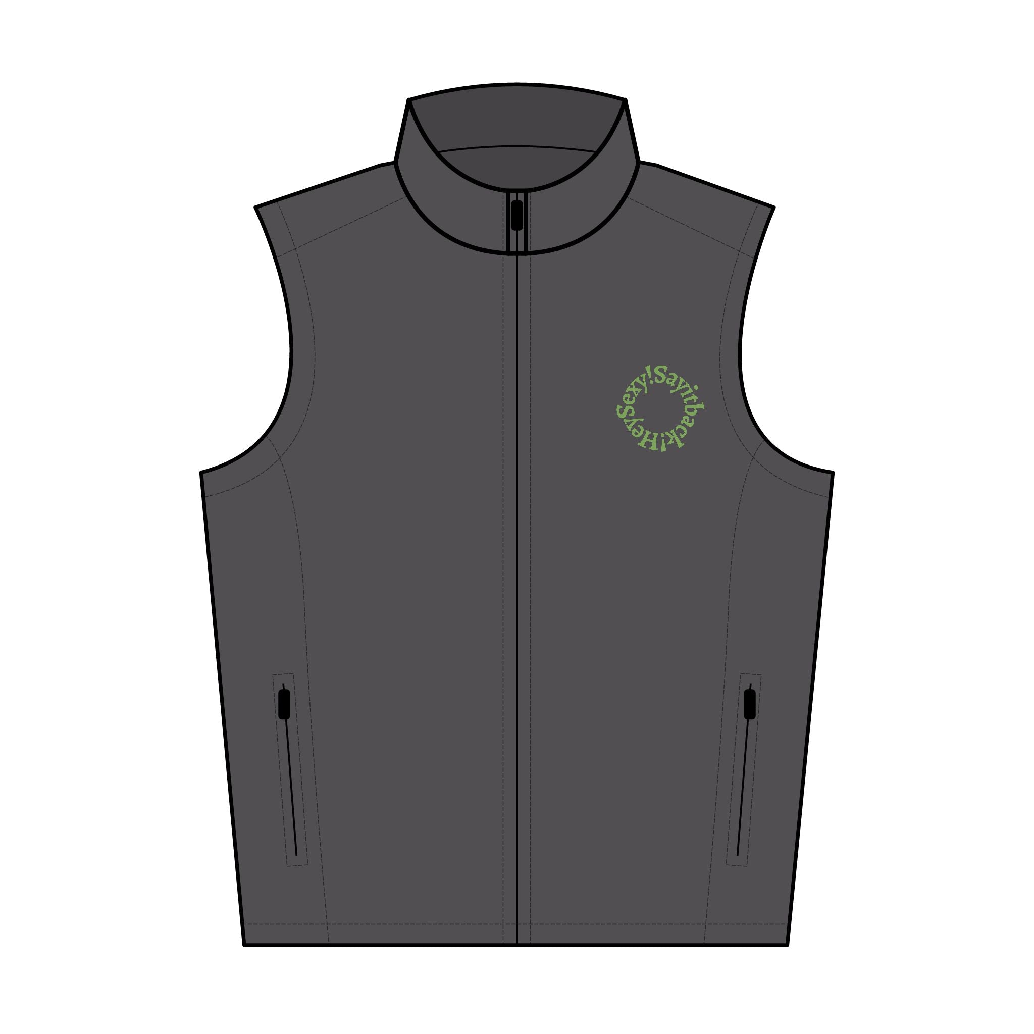 Embroidered Men's Soft Shell Vest — Lightweight Windproof Work & Outdoor Layer