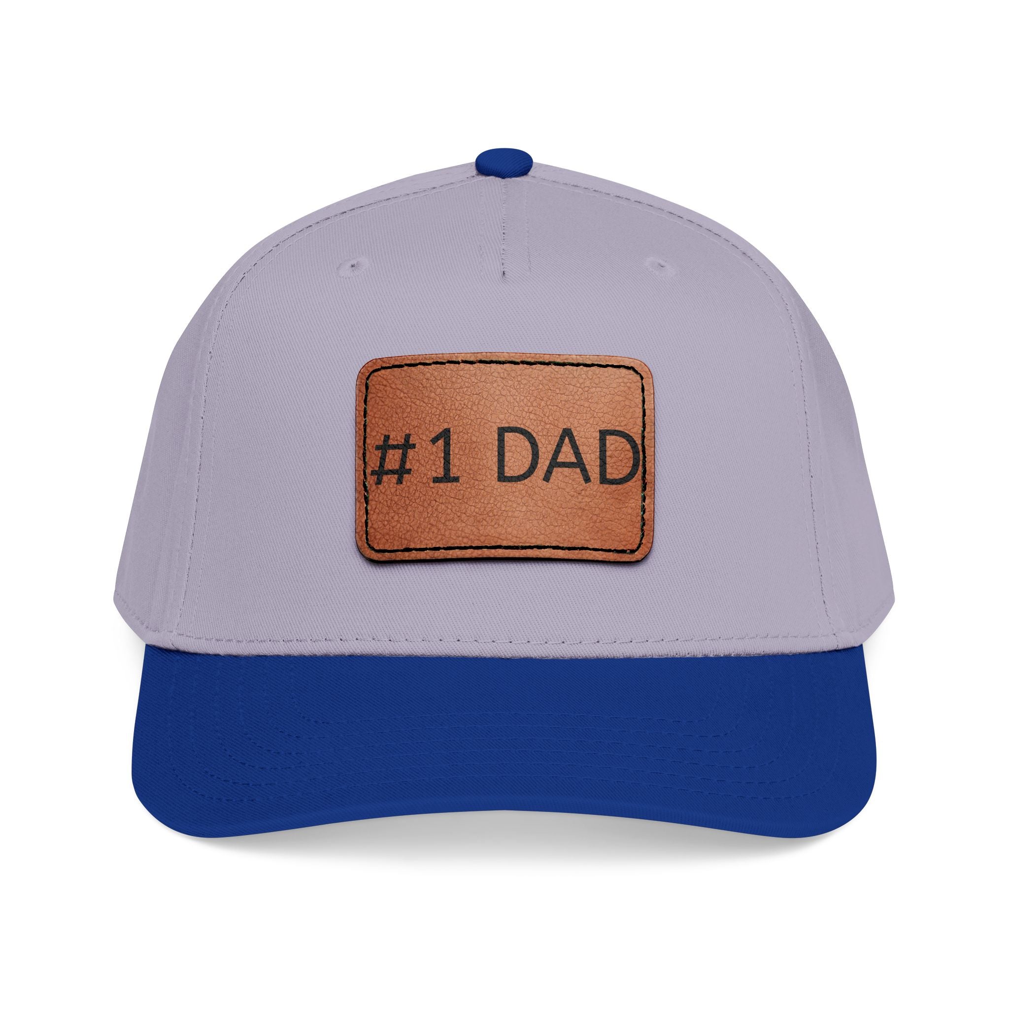 #1 Dad Leather Patch Baseball Cap — Father's Day Gift Hat