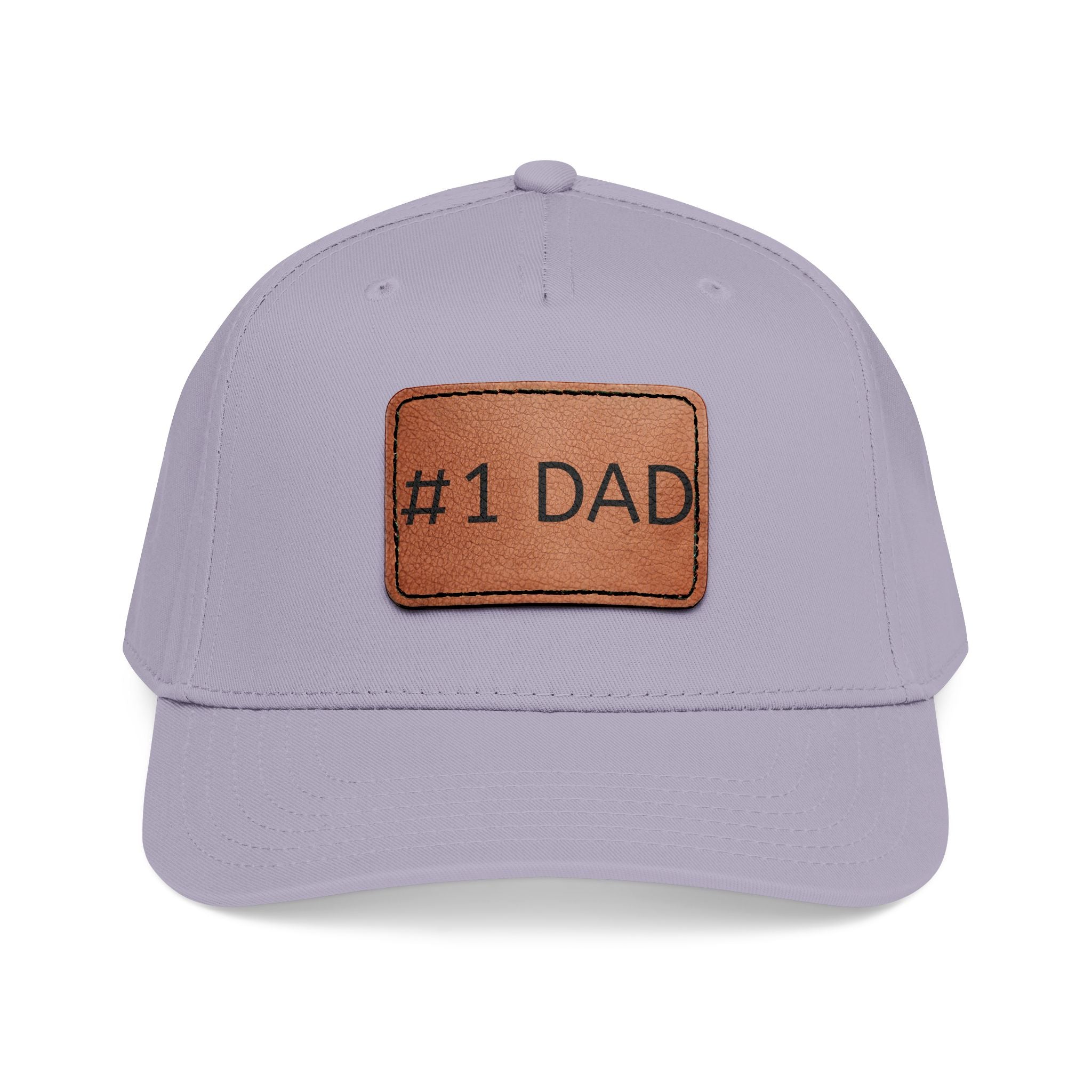 #1 Dad Leather Patch Baseball Cap — Father's Day Gift Hat