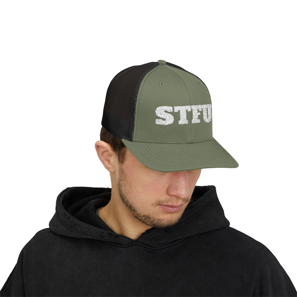 STFU Trucker Cap — Embroidered Snapback Hat